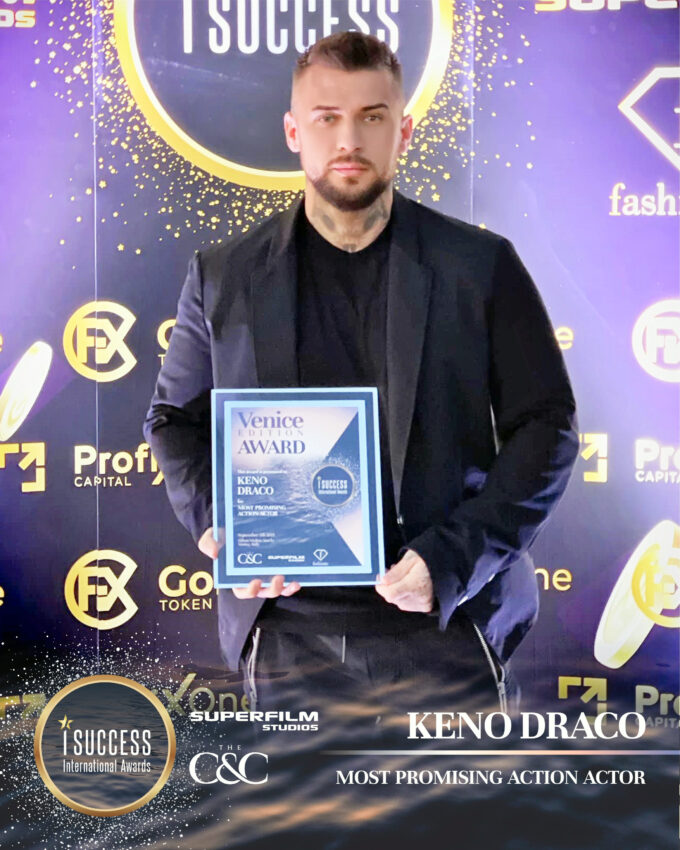 Keno Draco a primit premiul pentru ,,Most Promising Action Actor”